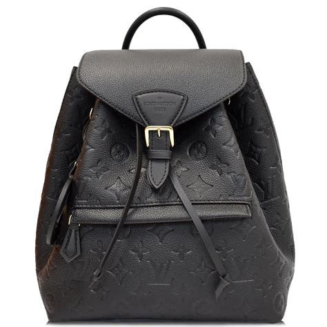 louis vuitton black leather backpack